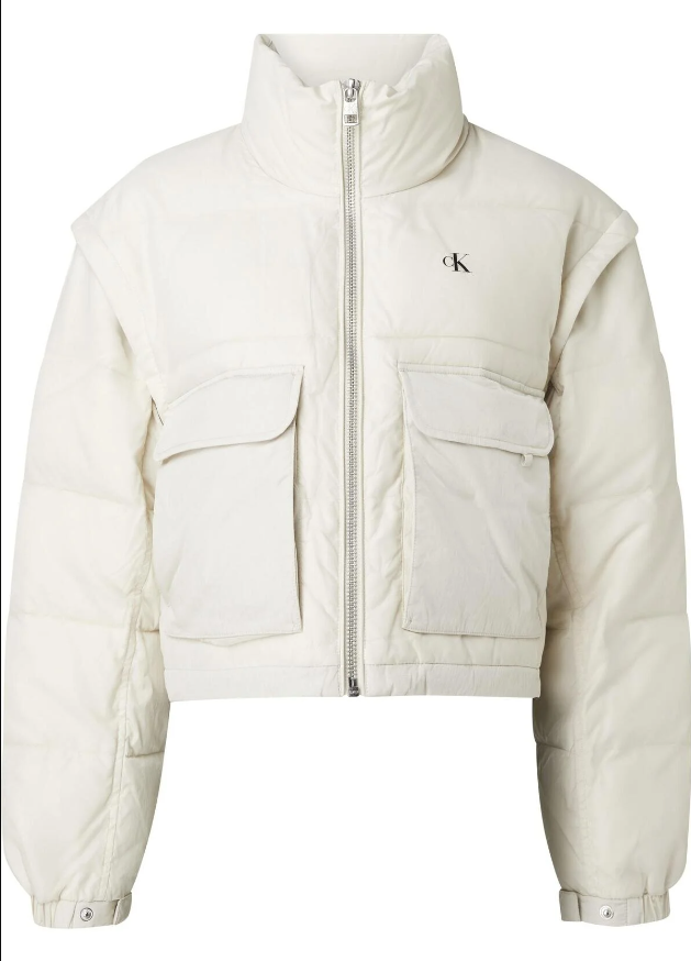 CALVIN KLEIN MIXED MEDIA 푸퍼 EGGSHELL